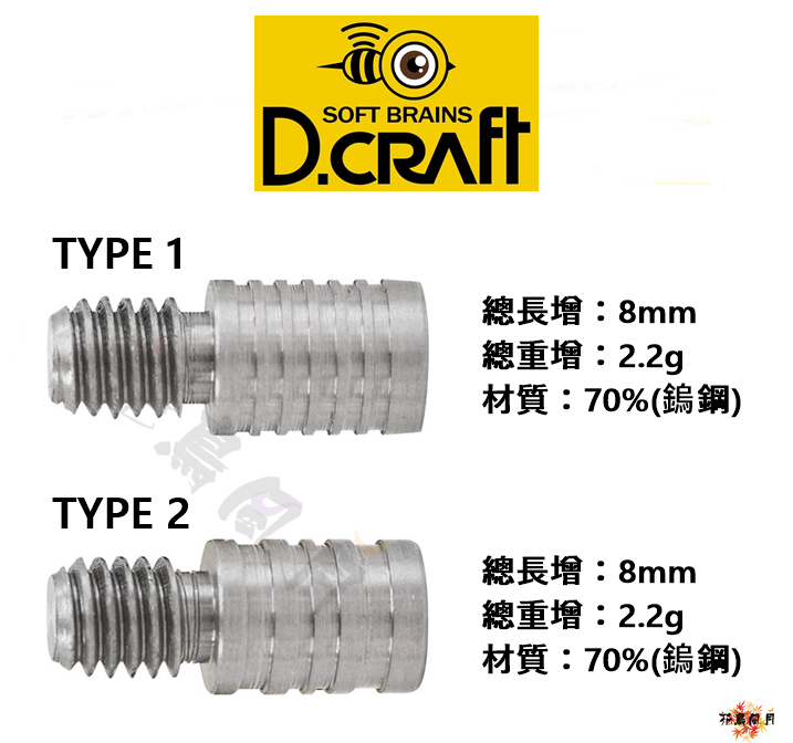 【D-craft】BARREL EXTENSION TUNGSTEN [TYPE 1 - free]