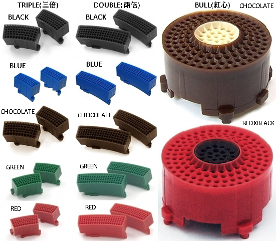 【GRAN】DARTS BOARD SEGMENT [Bull - Chocolate x Ivory x1SET]