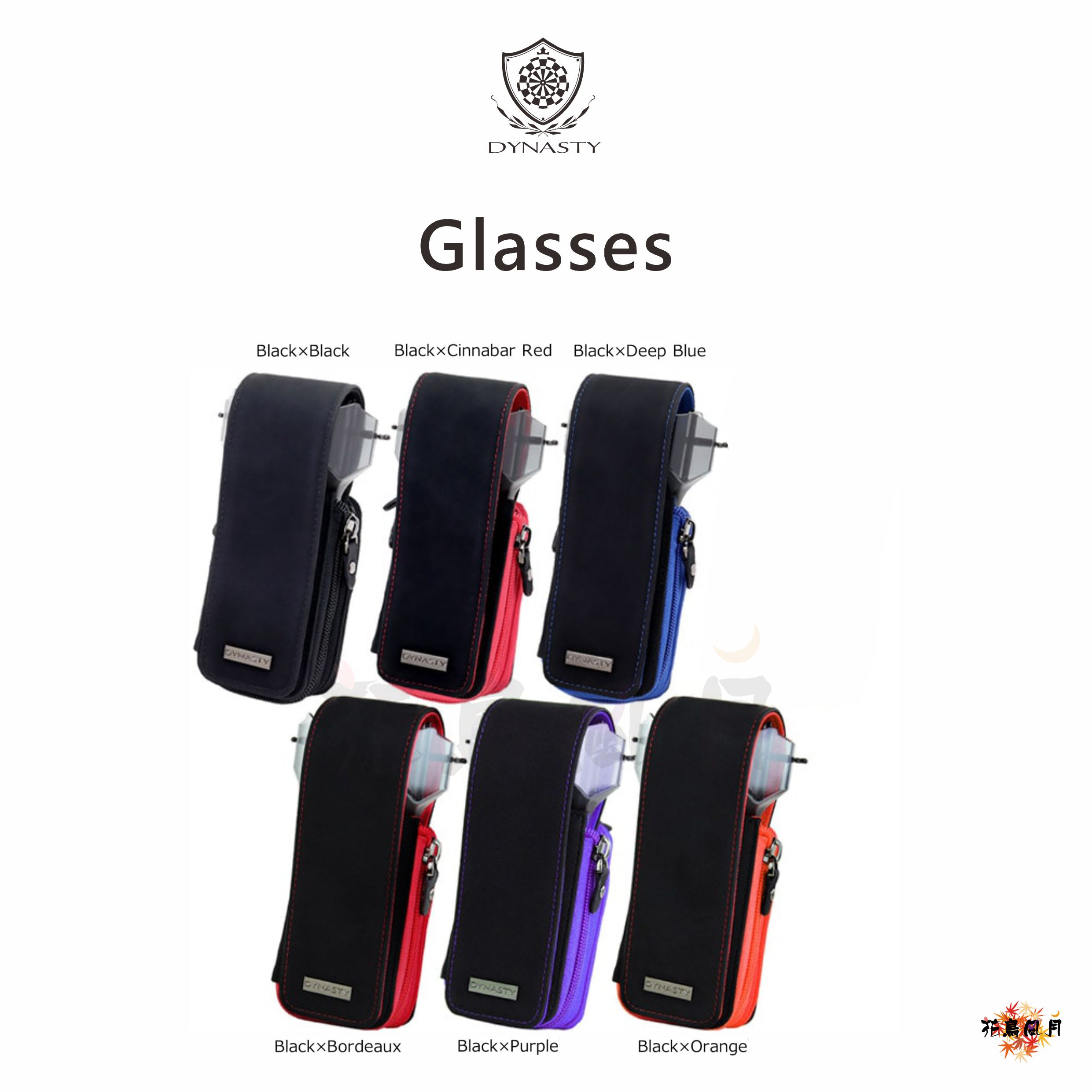 【DYNASTY】KRYSTAL ONE Glasses [Black x Cinnabar Red - free]