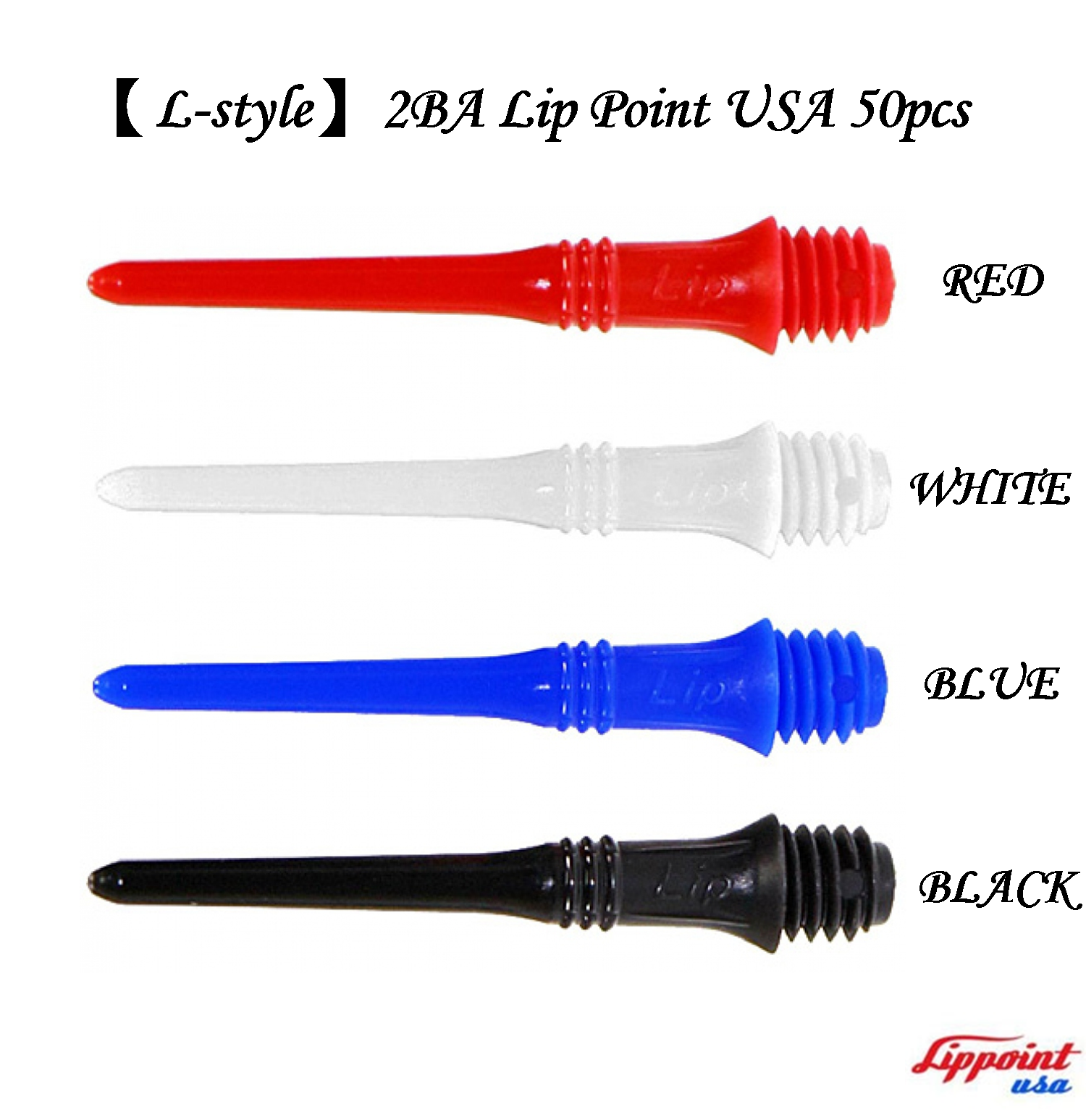 【L-style】2BA Lip point USA 50pcs [Black - Free]